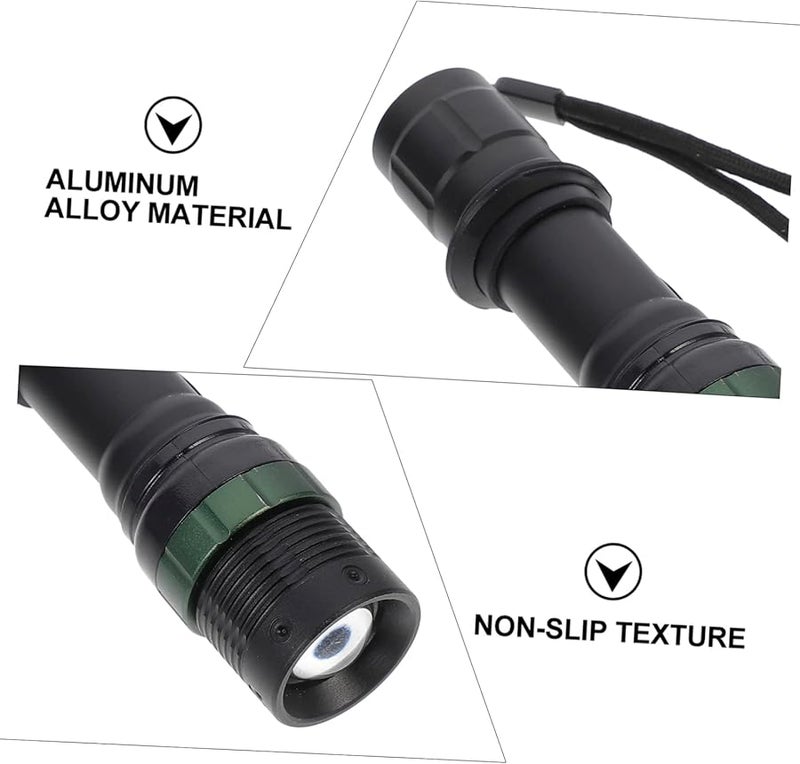 Rechargeable Mini LED Flashlight Zoomable Aluminum Alloy Non Slip Grip - Image 4