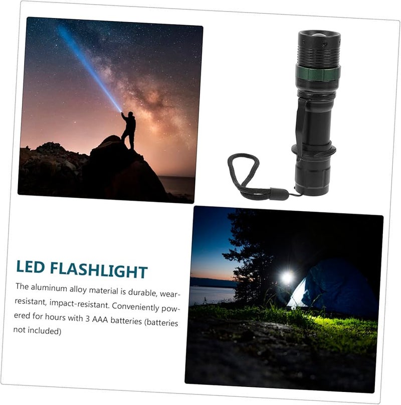 Rechargeable Mini LED Flashlight Zoomable Aluminum Alloy Non Slip Grip - Image 3
