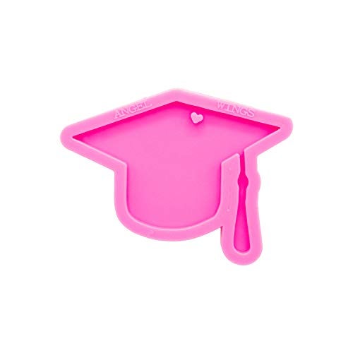 Angel Wings Super Shiny Graduation Season Mold Resin Keychain Molds Bachelor Cap Silicone Mold Doctorial hat Resin Molds Pendant Resin Silicone Mold DIY Graduation Gift - Image 2