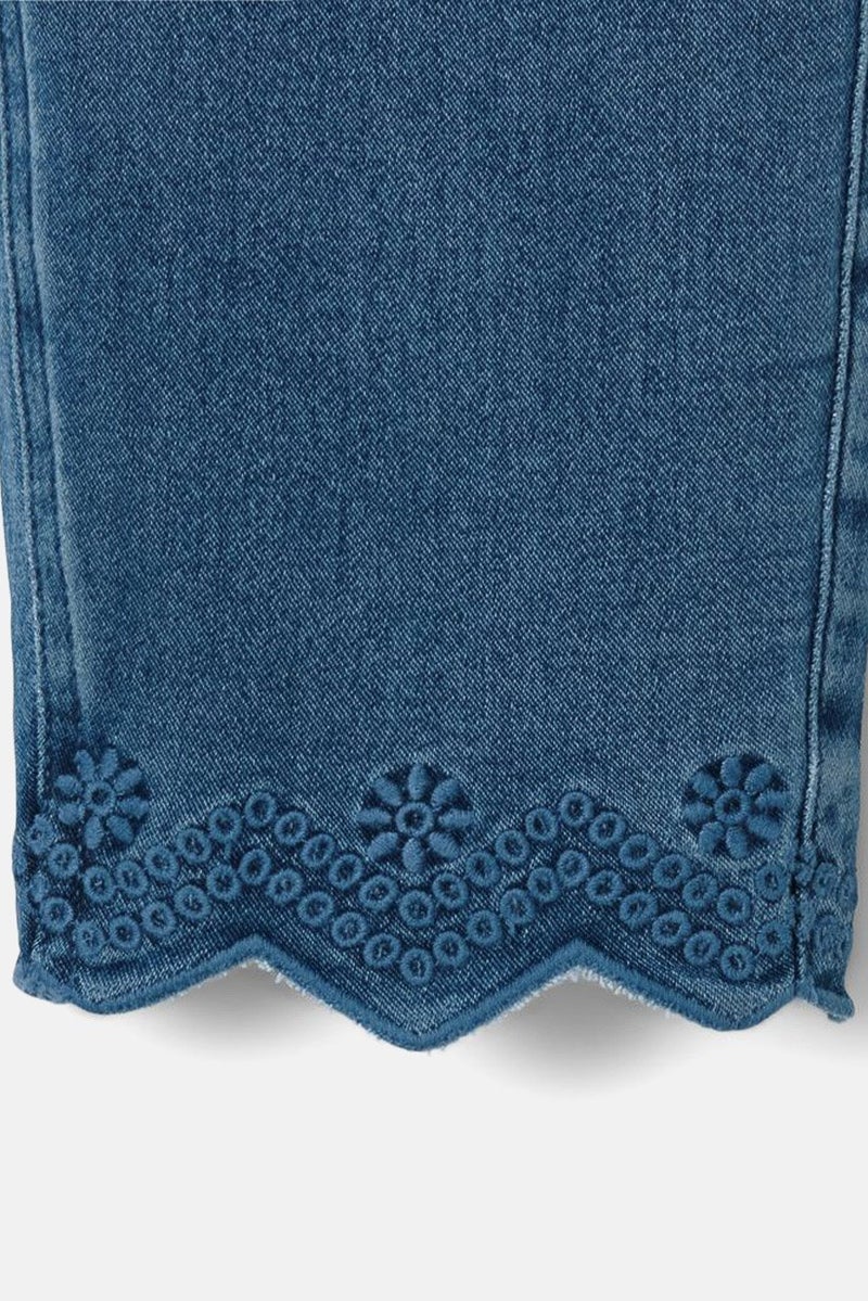 Tchibo جينز نسائي مستقيم الساق سهل الارتداء، أزرق - Image 2