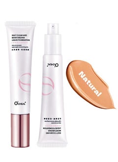 OCHEAL Hydrating BB Cream, Light BB Cream Foundation Cover Blemishes Tinted Moisturiser, Oil Control Cushion Foundation Color Correcting Cream for All Skin Types, Hydrating, Even Skin Tone 30g (Natural)  - Image 1