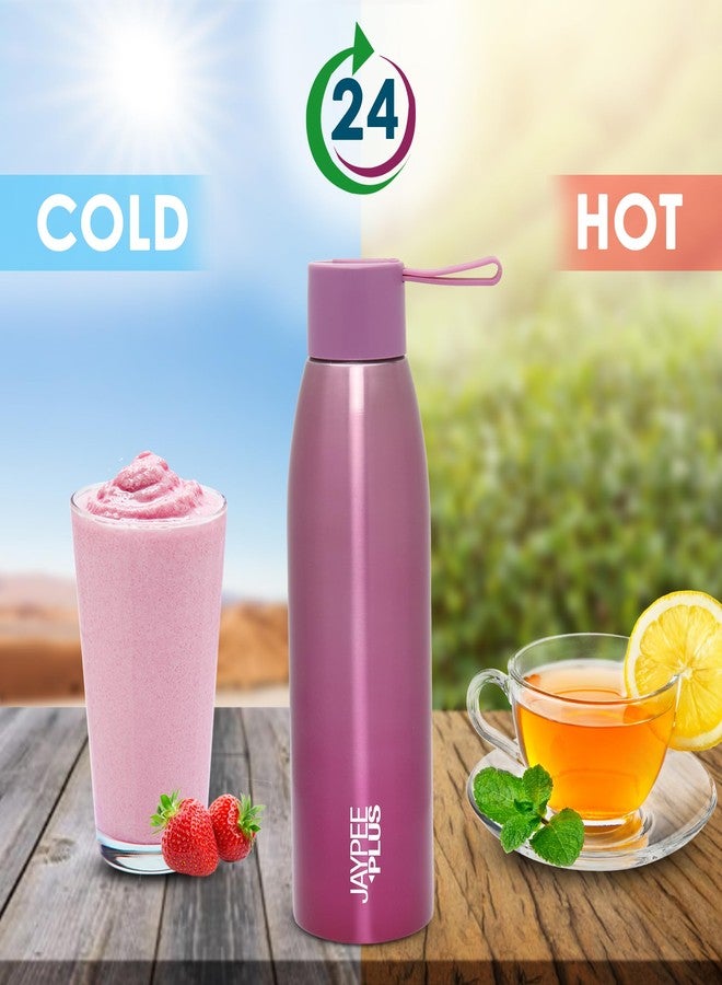 Jaypee Plus Victor ISI Certified Vaccum Insulated Thermosteel 900 ml Water Bottle 24 Hours Hot and Cold Double Walled Anti Skid Rustproof Leakproof Bottle for Office, School, Gym, Trekking,Purple - Image 2
