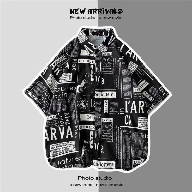 Thai Short-Sleeved Printed Shirt for Men on the Beach, Handsome Retro Hong Kong Style Vintage Floral Versatile Trendy Wholesale - Image 5