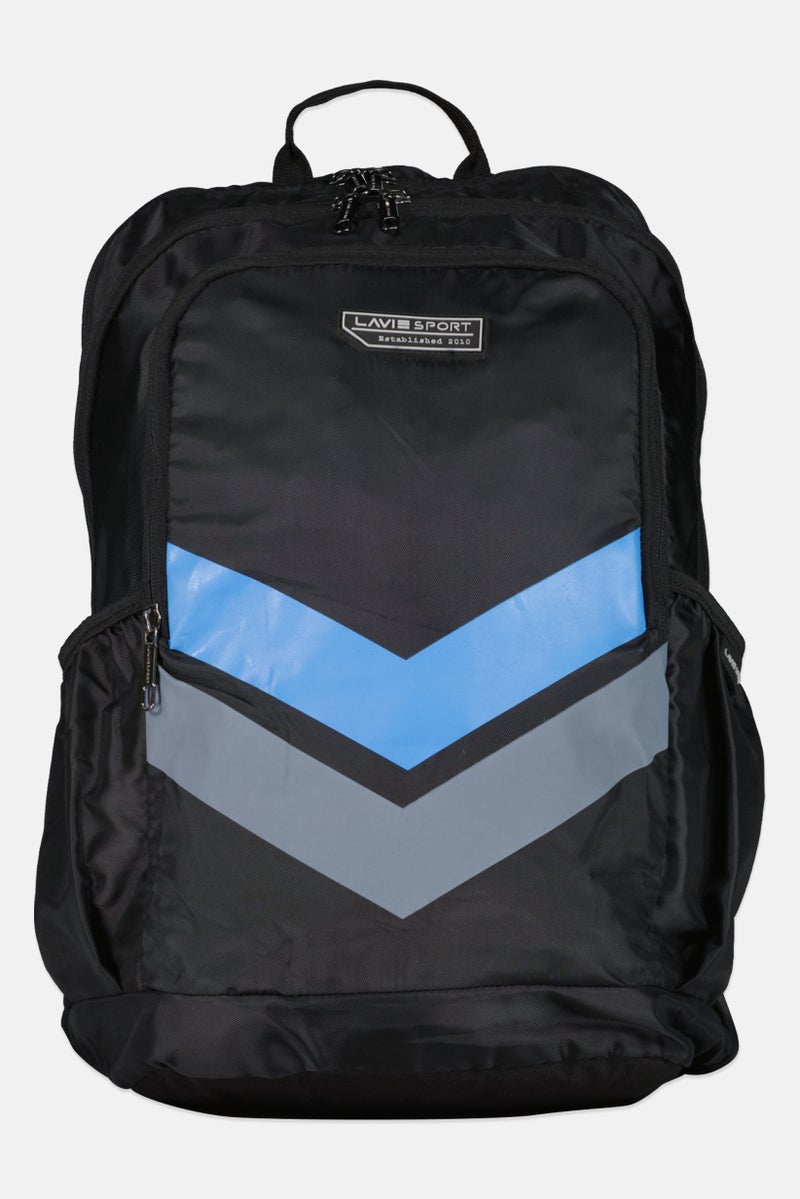 Lavie حقيبة ظهر للرجال بشعار العلامة التجارية، سوداء - Image 1