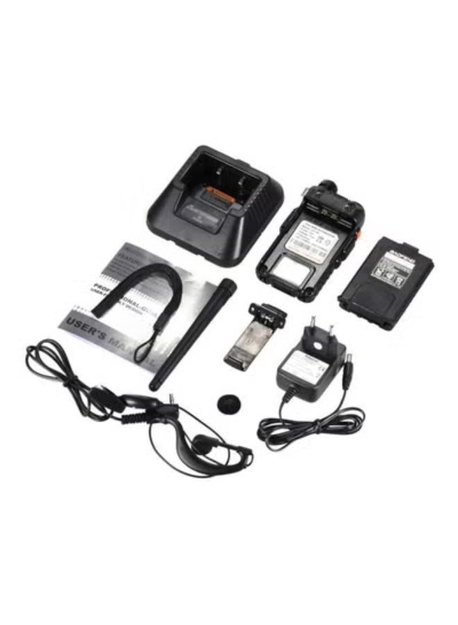 High-Power 5W FM with 128 Channels Connect Portable Communication Station Long Range Handheld Device Black - Image 4