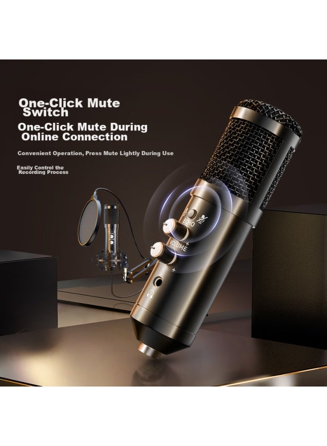 Witgoer Condenser Microphone For Gaming, Recording Karaoke, Laptop Usb Wired Sound Card, Professional Speaker, And Voice-over Equipment - Image 2
