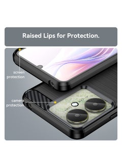 Fankalo Phone Case for Xiaomi Redmi 13C 5G/ Xiaomi Redmi 13C 4G/ Xiaomi Poco C65 Soft TPU Brushed Texture Anti-Slip  - Image 5