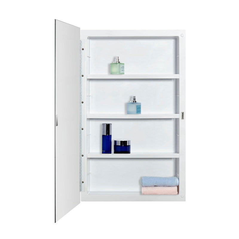 IDYLLOR Plastic Medicine Mirror Cabinet for Bathroom 16 x 26 inch, Surface and Recessed Mount - Image 4