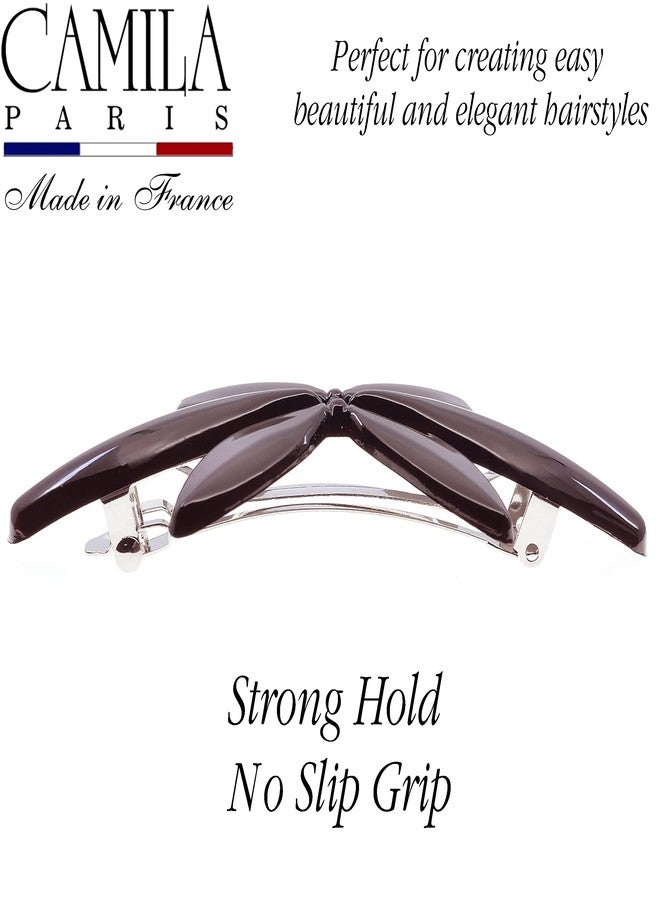 Camila Paris CP2426 French Hair Barrette Clip for Girls Flower, Tortoise Automatic Clasp Strong Hold Grip Hair Clips for Women, No Slip and Durable Styling Girls Hair Accessories, Made in France - Image 5