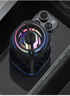 KASTWAVE Magnetic Cell Phone Cooler Semi Conductor Heatsink Phone Cooling Fan with RBG Larger Cooling Area Super Quiet Rapid Cooling Increase Game Framerate and experience for Phone Tablet IPad Black  - Image 2