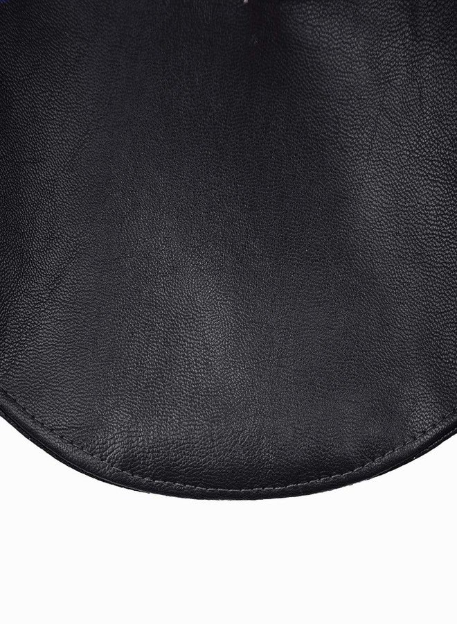 moonsix PU Leather Beret Hat for Women, Beanie Hat Army Military Color Winter hat Adjustable, Black - Image 4