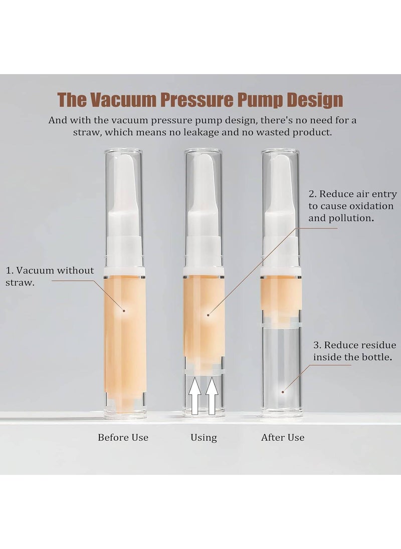 Prostuff.in Prostuffin 10ml TravelSized Airless Vacuum Pump Bottle LeakProof Unscented and Portable Containers Liquid Dispenser Bottle for Lotion Cream Eye Serum and Toiletries Cosmetic Container 2 Pcs  - Image 4