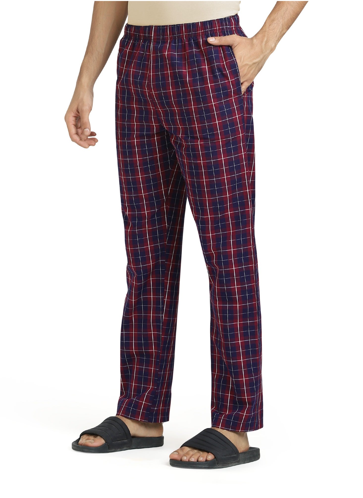 Checkmate Intellieaze Combed Cotton Checks Men Pyjama 