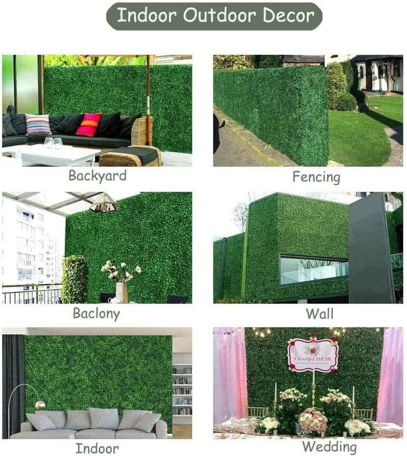 SELLPLUS Wall Decor Artificial Faux Ivy Leaf Mat Artificial Leaves Fence for Vertical Garden Home Wall Balcony Backdrop Decoration Green 1m x 3m - Image 2