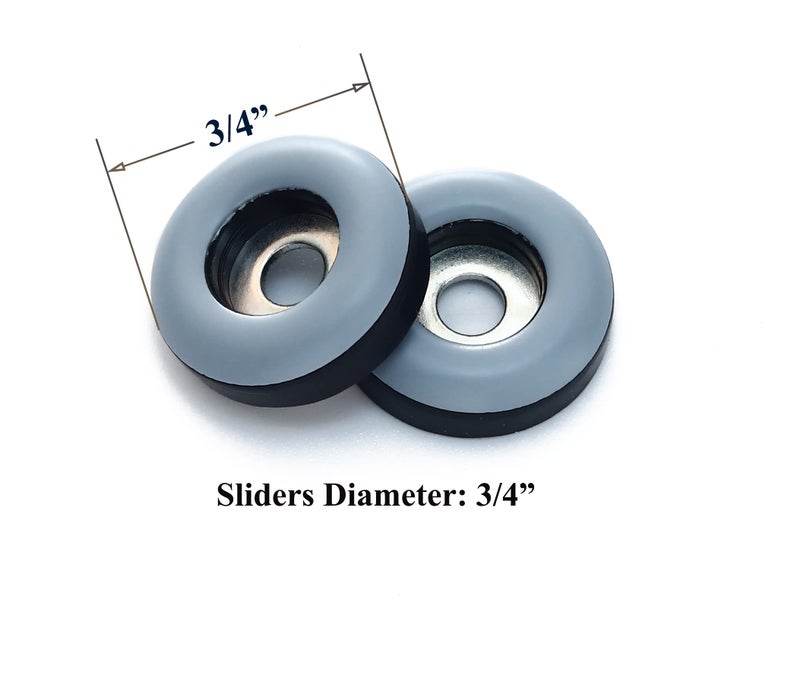 Furnigear 3/4" Screw on Furniture Glides Sliders for Wooden Furniture-Furnigear Heavy Duty PTFE (Teflon) Chair Leg Slides Move Your Furniture Easy & Safely - Best Floor Protector (20 Pack) - Image 3