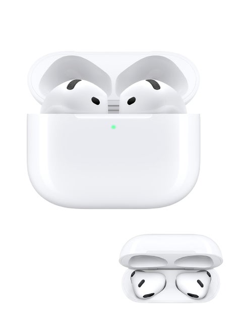 سماعات أذن شبه داخلية لاسلكية مزودة بحافظة شحن لايتنينج، سماعات رأس بلوتوث، لون أبيض