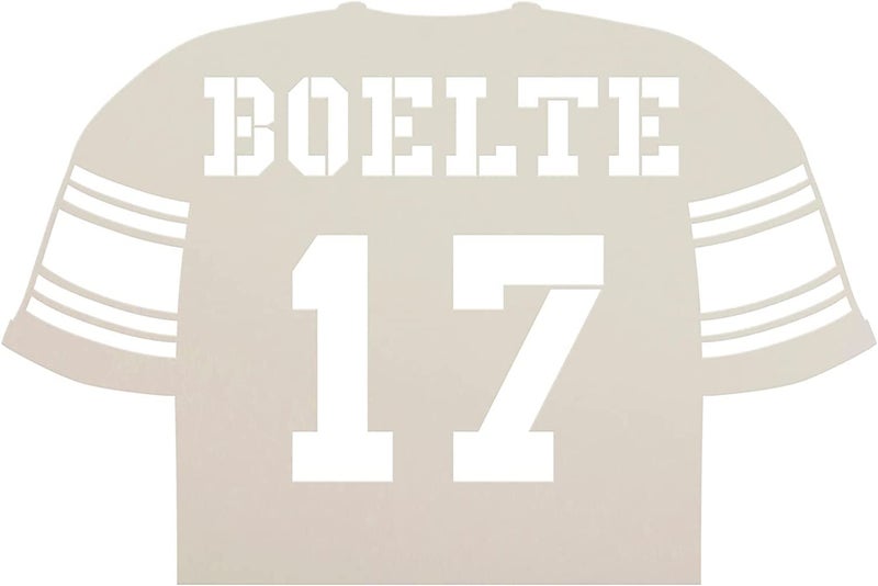 ivana's Ivana's Personalized Football Jersey Stencil - Size - Craft DIY Sports Player Home Decor | Paint Custom Wood Sign for Porch or Yard | Reusable Template (24 x 16 inches) 