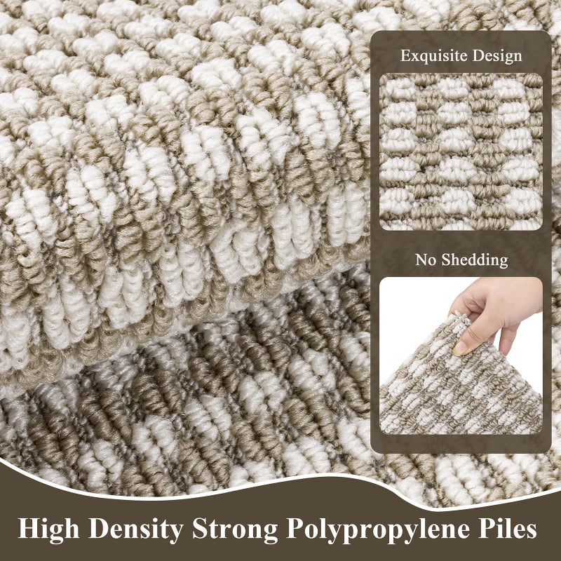 Ileading Laundry Room Runner Rug 2'x6' Non Slip Farmhouse Kitchen Floor Mats with Rubber Backing Machine Washable Beige Indoor Decor Carpet for Doormat Hallway Entryway Petmat Garage Balcony - Image 4