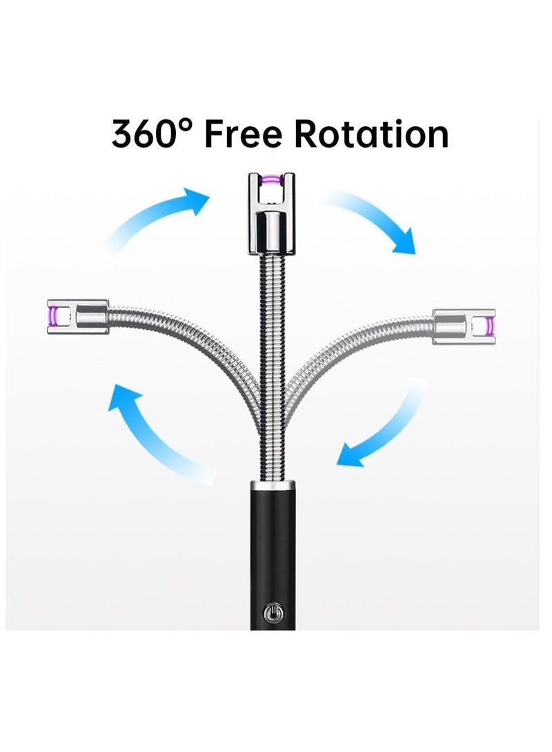 ECVV ECVV Electric Arc Lighter, Plasma Lighter Flameless Rechargeable USb Lighter Wind & Weatherproof Lighter For Kitchen, Barbecue, Candles, Fireworks, Gas Stove, Black - Image 3
