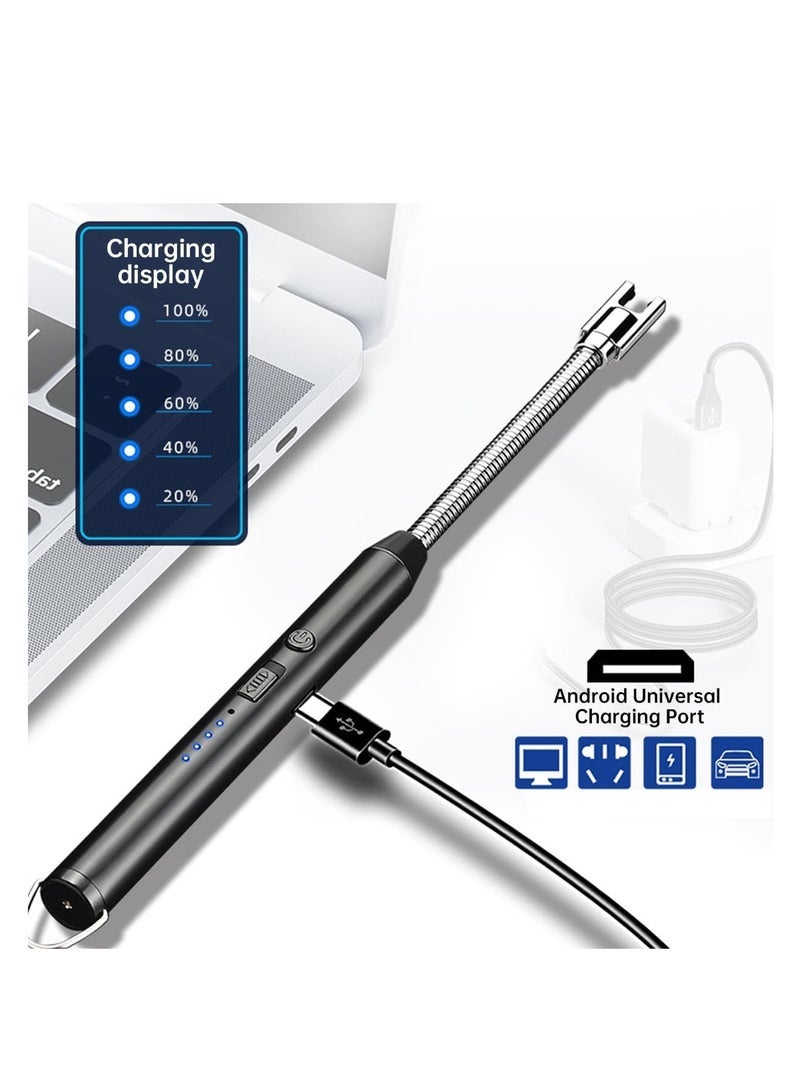 ECVV ECVV Electric Arc Lighter, Plasma Lighter Flameless Rechargeable USb Lighter Wind & Weatherproof Lighter For Kitchen, Barbecue, Candles, Fireworks, Gas Stove, Black - Image 2