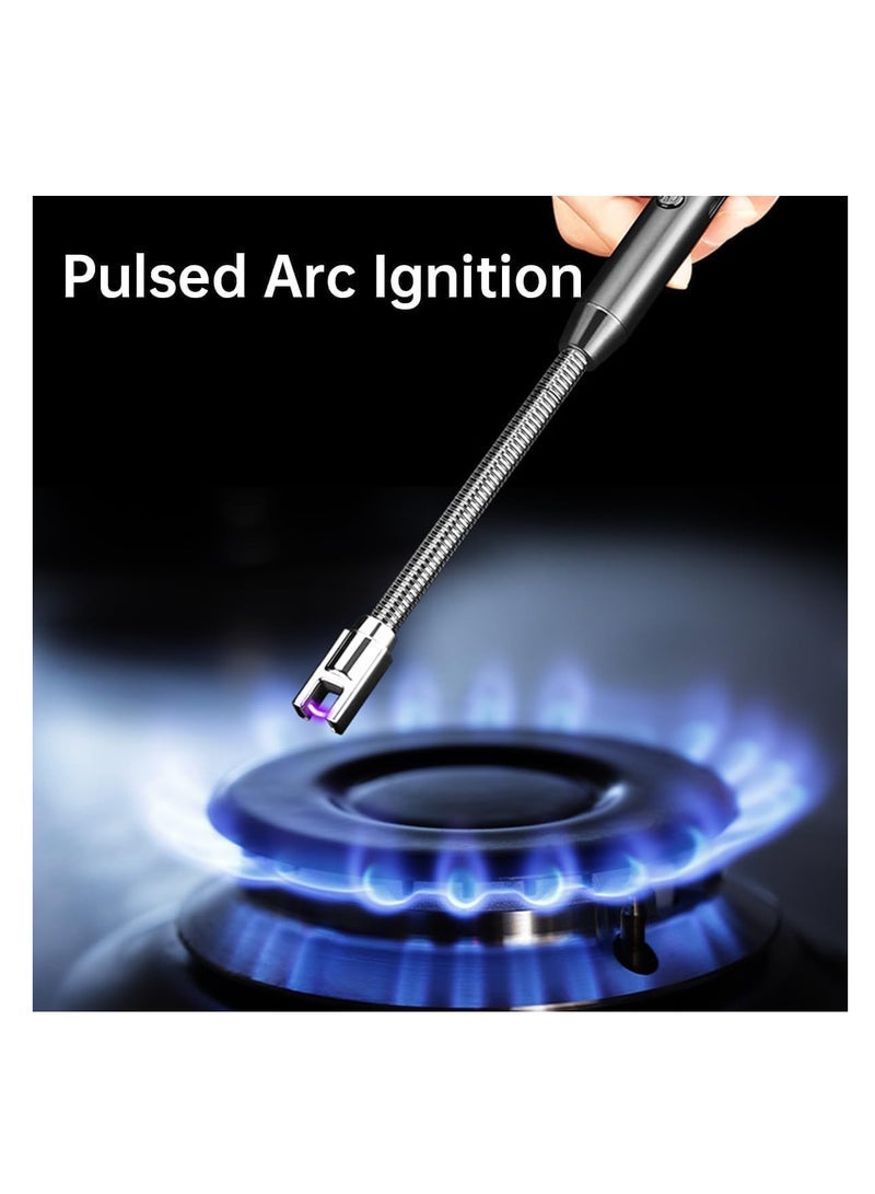 ECVV ECVV Electric Arc Lighter, Plasma Lighter Flameless Rechargeable USb Lighter Wind & Weatherproof Lighter For Kitchen, Barbecue, Candles, Fireworks, Gas Stove, Black - Image 5