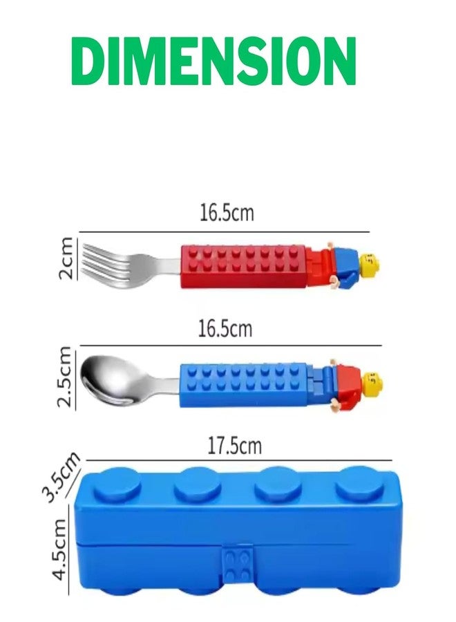 ARTLABEL Cartoon Theme Stainless Steel Spoon & Fork Set for Kids - Baby Feeding Spoon and Fork Set (Multicolor) (Spoon Set 2, Free Size) - Image 3