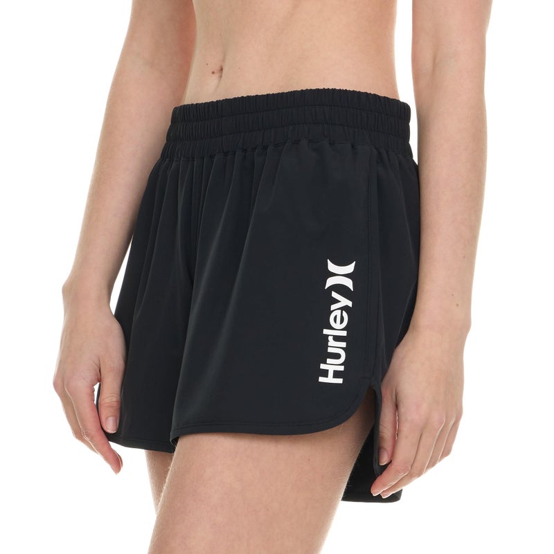 Hurley 5" Swim Board Shorts for Women, Swim Shorts Women, Swimming Bottoms with Pockets Black - Image 1