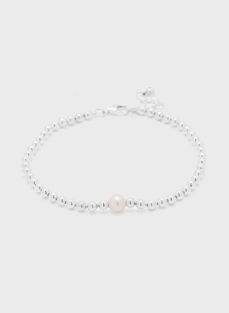 باندورا Treated Freshwater Cultured Pearl & Beads Bracelet