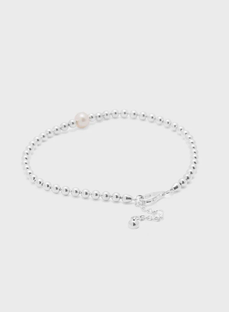 باندورا Treated Freshwater Cultured Pearl & Beads Bracelet