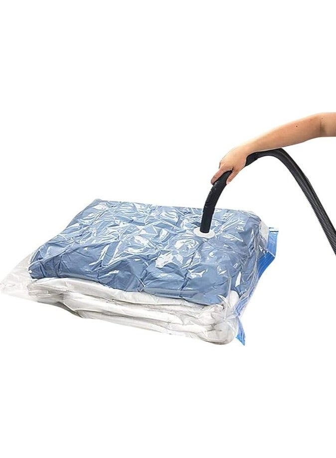 Bags for storing clothes and blankets, large size 110 x 80 cm, air suction to save space by 75%, one piece - Image 4