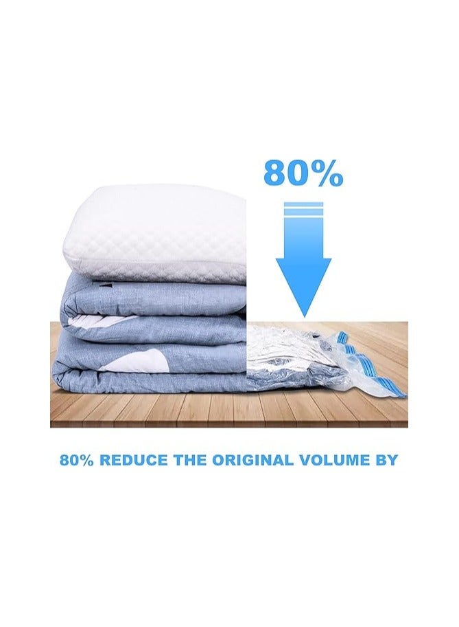 Bags for storing clothes and blankets, large size 110 x 80 cm, air suction to save space by 75%, one piece - Image 5
