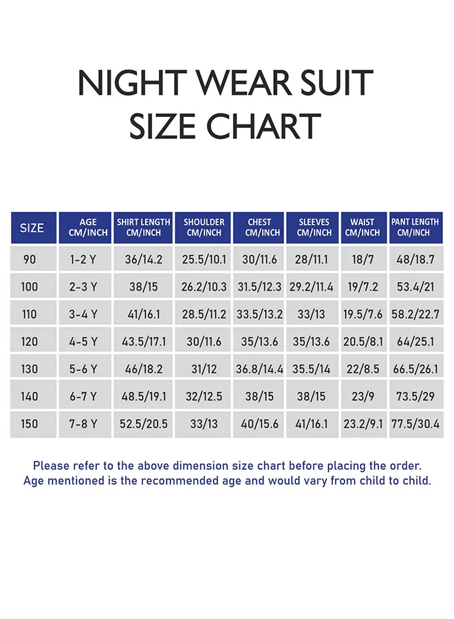 LITTLE SURPRISE BOX Little Surprise Box, Blue Black Line Dino soft cotton Kids nightsuit-1-2 Y