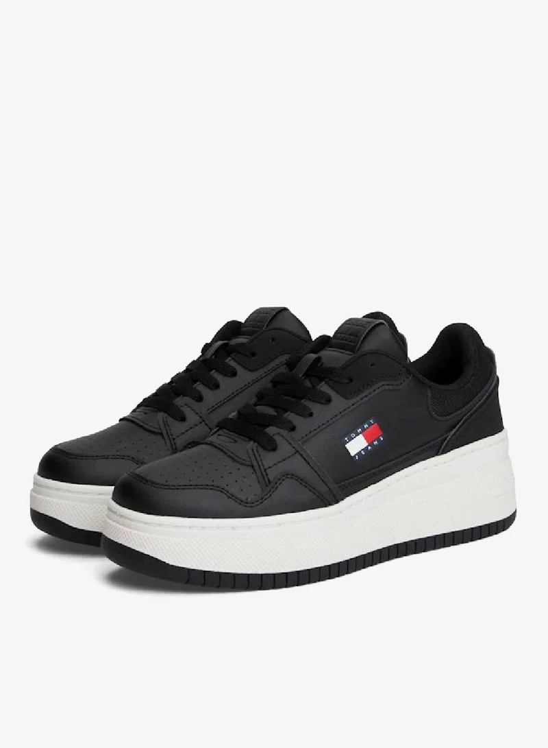 TOMMY JEANS Black Retro Platform Basketball Trainers With Leather for Women | Best Price UAE