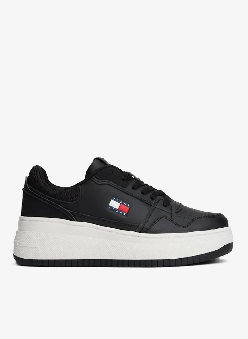 TOMMY JEANS Black Retro Platform Basketball Trainers With Leather for Women | Best Price UAE