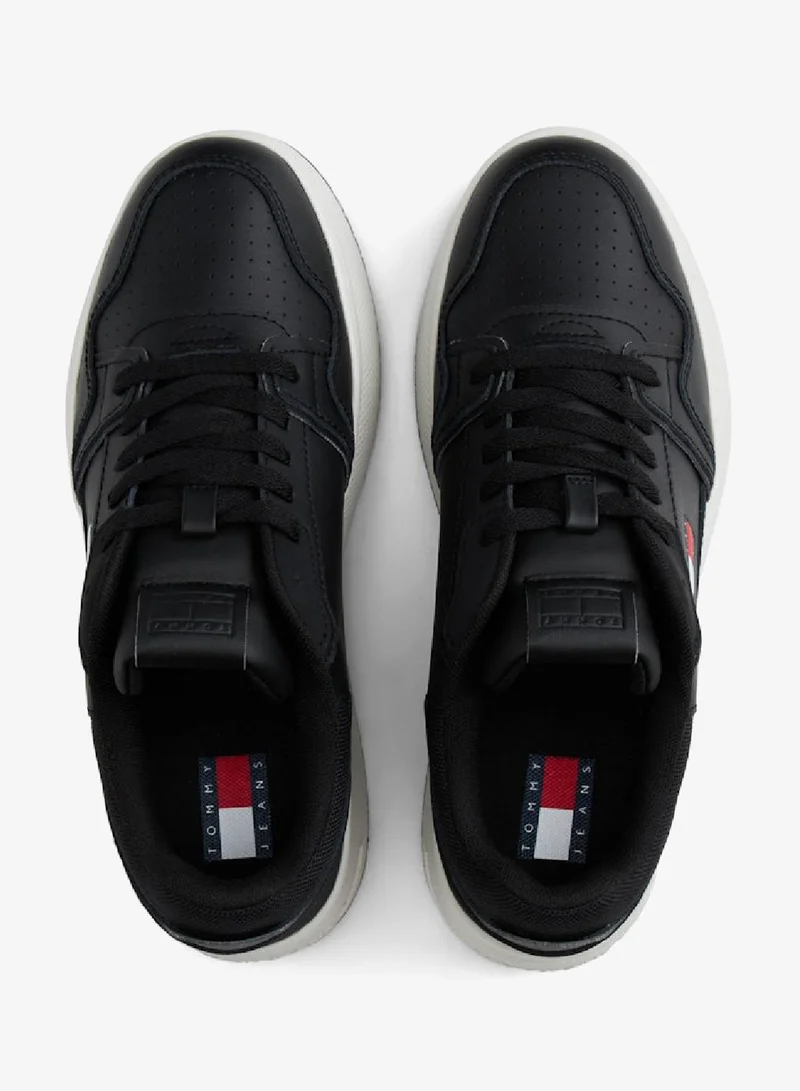 TOMMY JEANS Black Retro Platform Basketball Trainers With Leather for Women | Best Price UAE