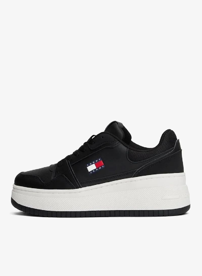 TOMMY JEANS Black Retro Platform Basketball Trainers With Leather for Women | Best Price UAE