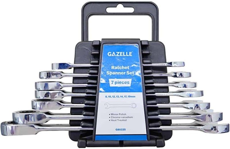 Gazelle 7-Piece Ratchet Spanner Set - Image 1
