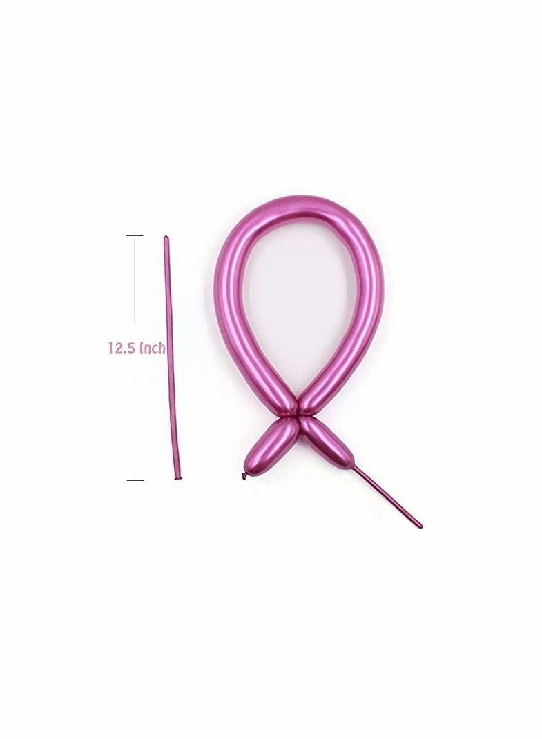 كاست ويف لامعة الكروم اللاتكس تويست بالون بالون الحيوان 100 قطعة طويلة تويست عدة بالون المعادن 260 اللثي بالون كروم مزيج الألوان عيد ميلاد بالون الزفاف - Image 3