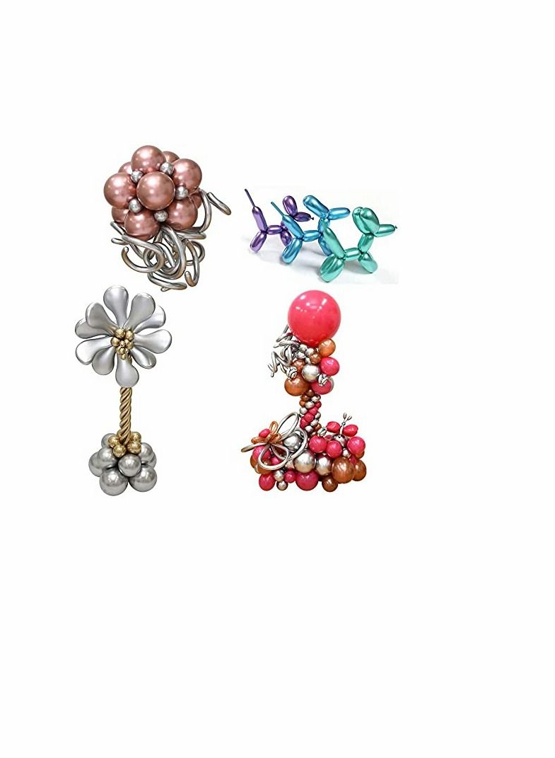 كاست ويف لامعة الكروم اللاتكس تويست بالون بالون الحيوان 100 قطعة طويلة تويست عدة بالون المعادن 260 اللثي بالون كروم مزيج الألوان عيد ميلاد بالون الزفاف - Image 5