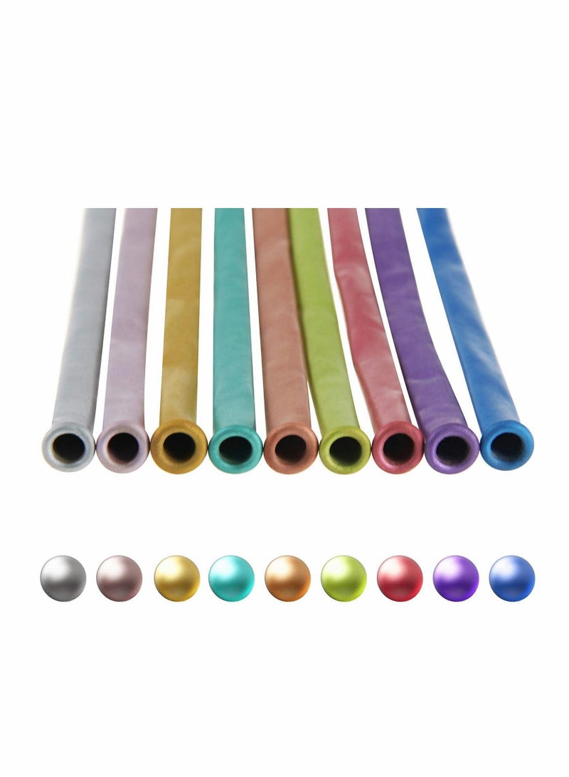 كاست ويف لامعة الكروم اللاتكس تويست بالون بالون الحيوان 100 قطعة طويلة تويست عدة بالون المعادن 260 اللثي بالون كروم مزيج الألوان عيد ميلاد بالون الزفاف - Image 2