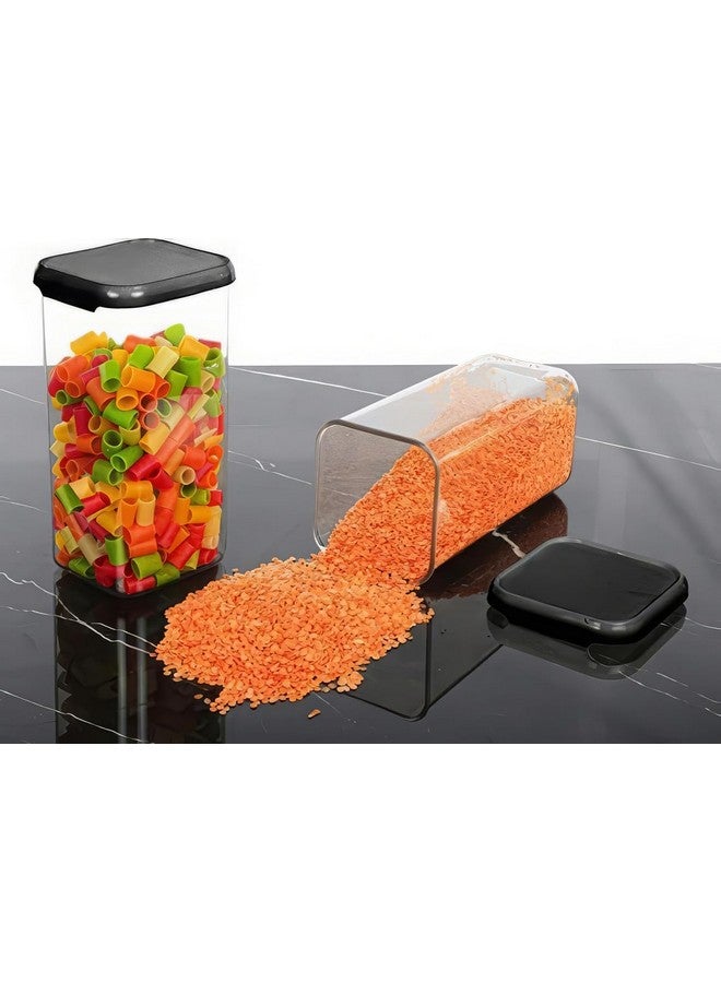 KWER Air Tight Containers For Kitchen Storage Set, BPA Container For Kitchen Storage Set, Kitchen Organizer And Kitchen Accessories Items & Storage (1500 Ml Set Of 8) (Plastic) - Image 5