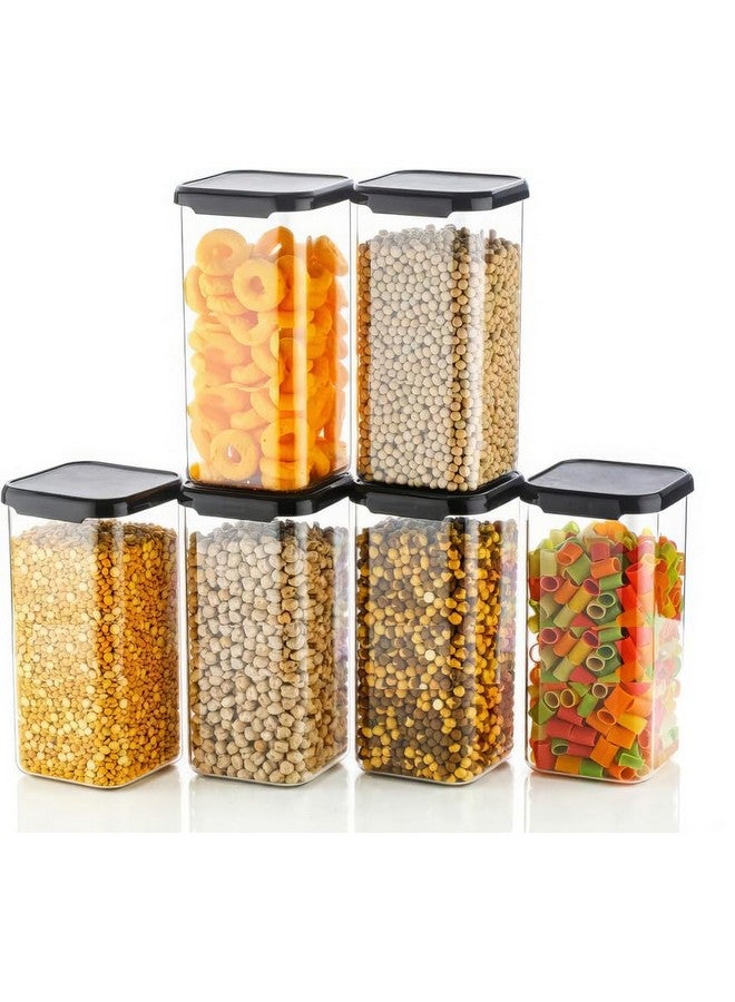 KWER Air Tight Containers For Kitchen Storage Set, BPA Container For Kitchen Storage Set, Kitchen Organizer And Kitchen Accessories Items & Storage (1500 Ml Set Of 8) (Plastic) - Image 2