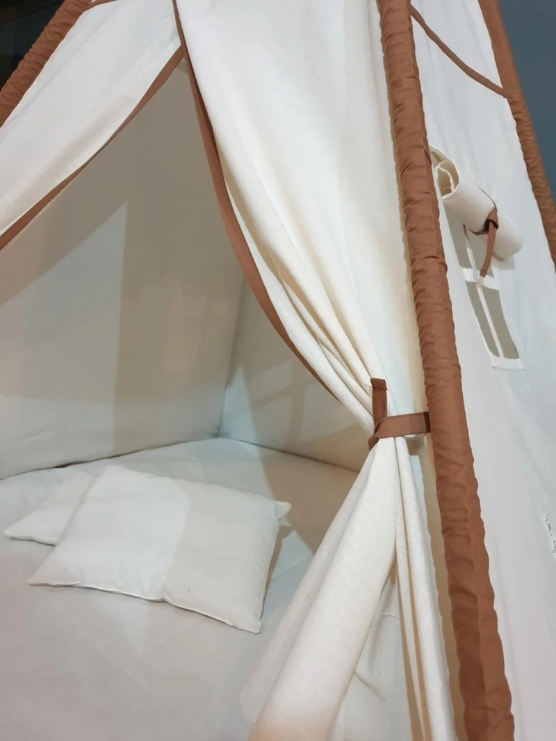Yhh Kids Xl Children's Play Tent LED Lighted Indian Tent Playhouse with Cushions and Pillows