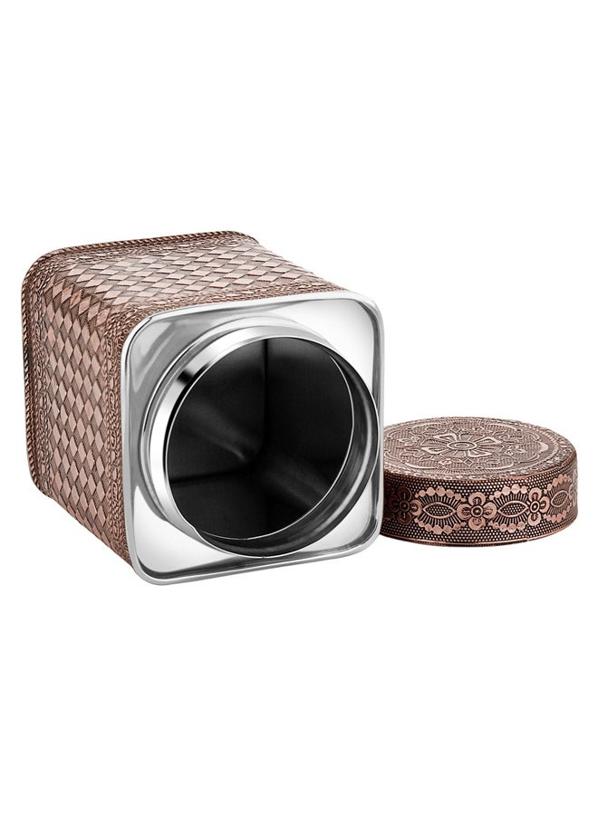 AL SANIDI Indian Stainless steel Spices storage, Tea, coffee and sugar storage for trips, Bronze, 1 - Image 3