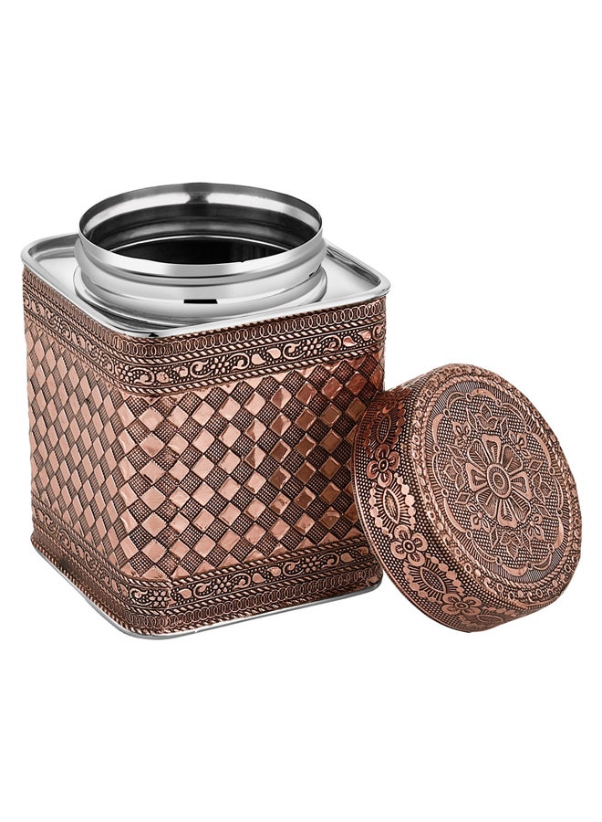 AL SANIDI Indian Stainless steel Spices storage, Tea, coffee and sugar storage for trips, Bronze, 1 - Image 2