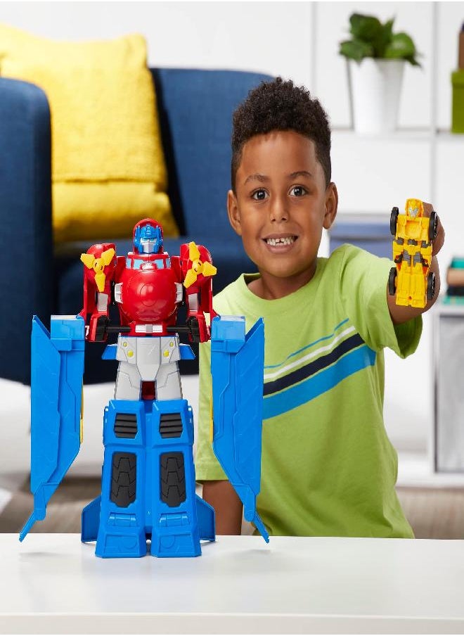 TRANSFORMERS Transformers Optimus Prime Jumbo Jet Wing Racer Playset with 4.5-inch Bumblebee Racecar Action Figure Converting Toys, Ages 3 and Up, 15-inch  - Image 3