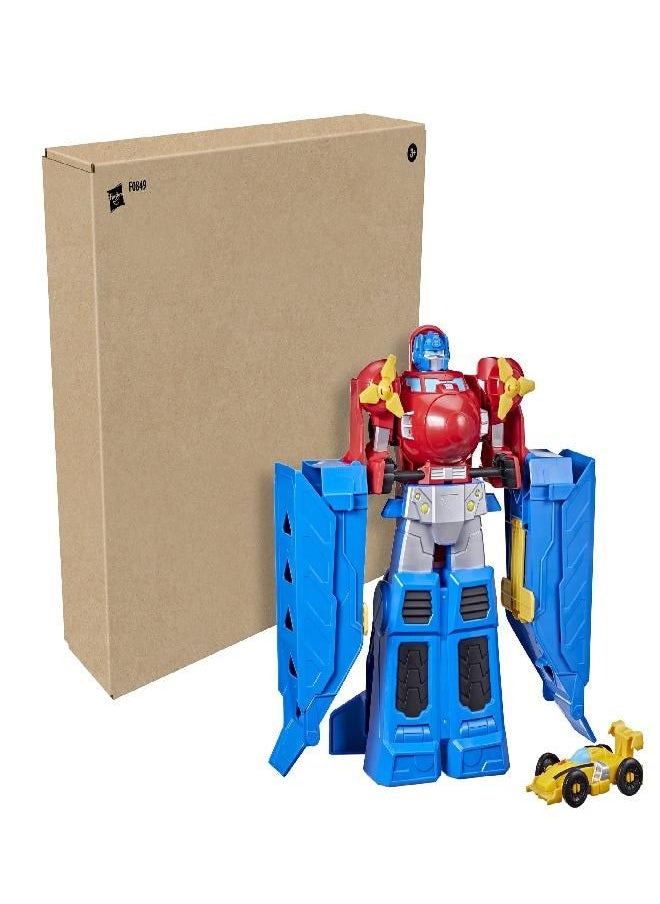 TRANSFORMERS Transformers Optimus Prime Jumbo Jet Wing Racer Playset with 4.5-inch Bumblebee Racecar Action Figure Converting Toys, Ages 3 and Up, 15-inch  - Image 5
