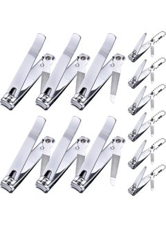 Bememo 12 Pieces Stainless Nail Clippers Set Fingernail Clippers And Toenail Clippers Nail Cutter Tool Set For Men And Women (12 Pieces, Fingernail And Toenail Clipper Set)  - Image 1