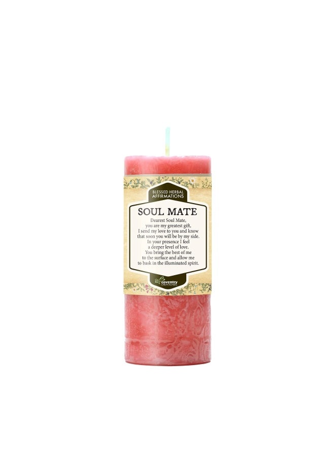 Coventry Creations - Soul Mate Affirmation Pillar Spell Candle - Image 1