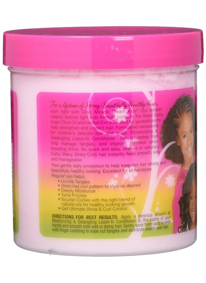 African Pride Dream Kids Olive Miracle Detangling Moisturizing Leavein Conditioner Contains Olive Oil Moisturizes & Nourishes Coils & Hair Curls 15 Oz  - Image 4